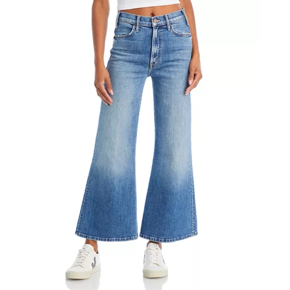 MOTHER Light Blue Wide Leg Jeans